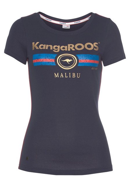 KangaROOS T-Shirt mit Label Metallic Print günstig online kaufen