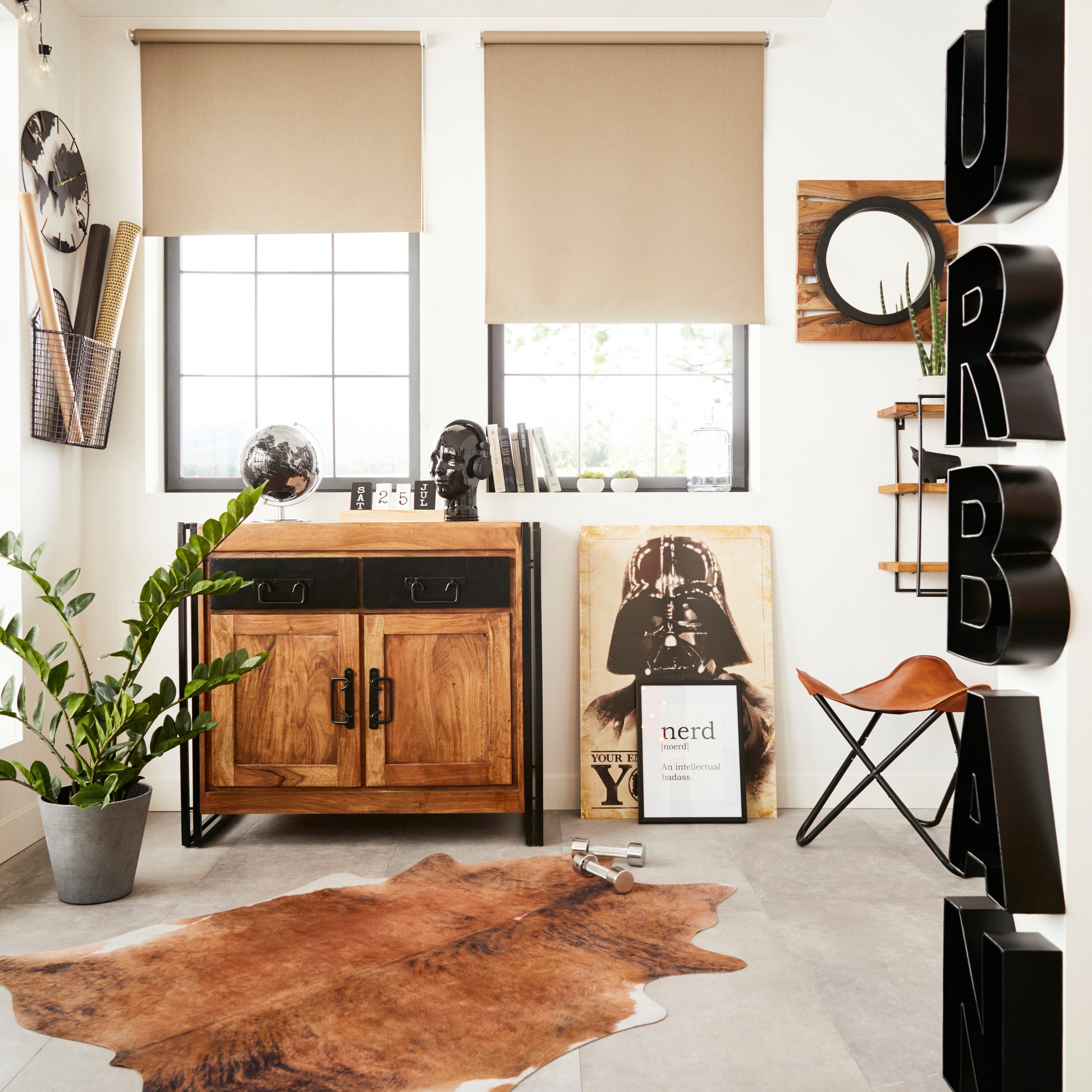my home Teppich Kuhfell-Look, Kunstfell, fellförmig, günstig online kaufen