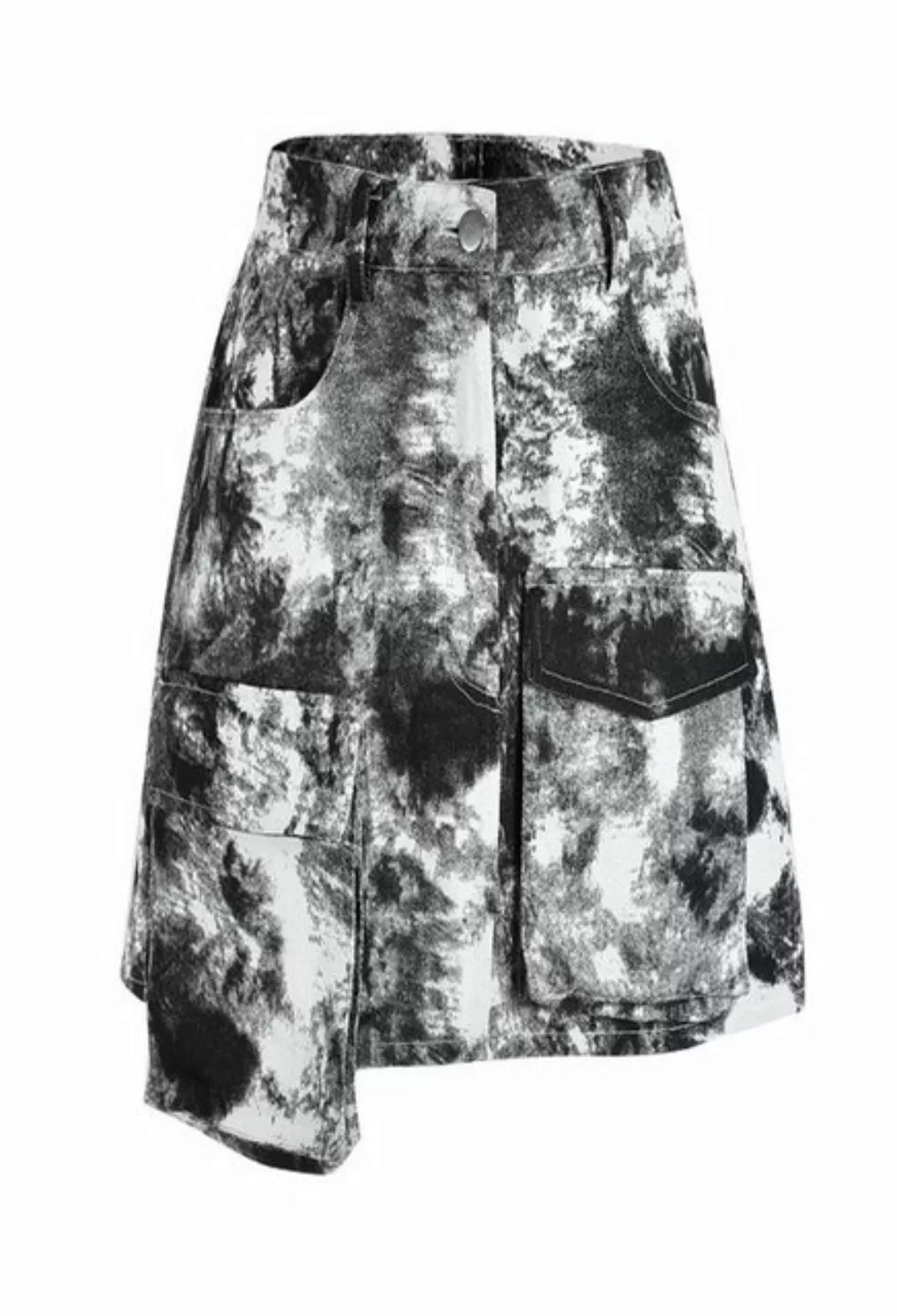 CHENIN Sommerrock Fashion Multi-Pocket Clashing Colour Flavour Half Skirt ( günstig online kaufen