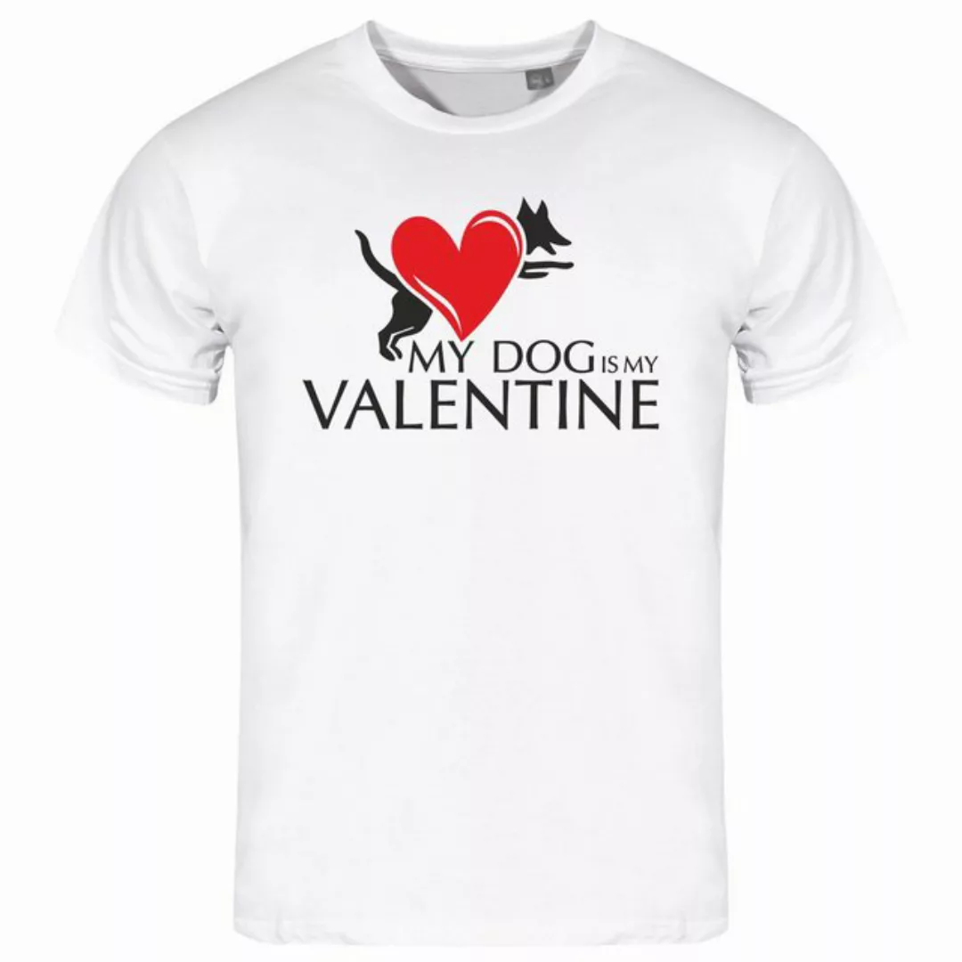 deinshirt Print-Shirt Herren T-Shirt My Dog is my Valentine Funshirt mit Mo günstig online kaufen