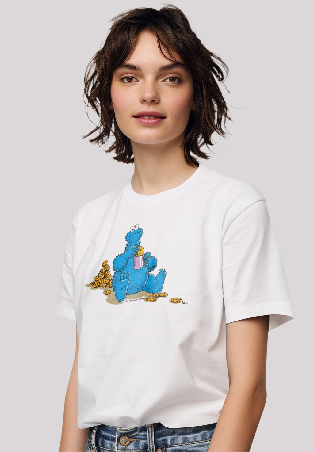 F4NT4STIC T-Shirt "Sesamstraße Cookie Monster Coockietime", Premium Qualitä günstig online kaufen