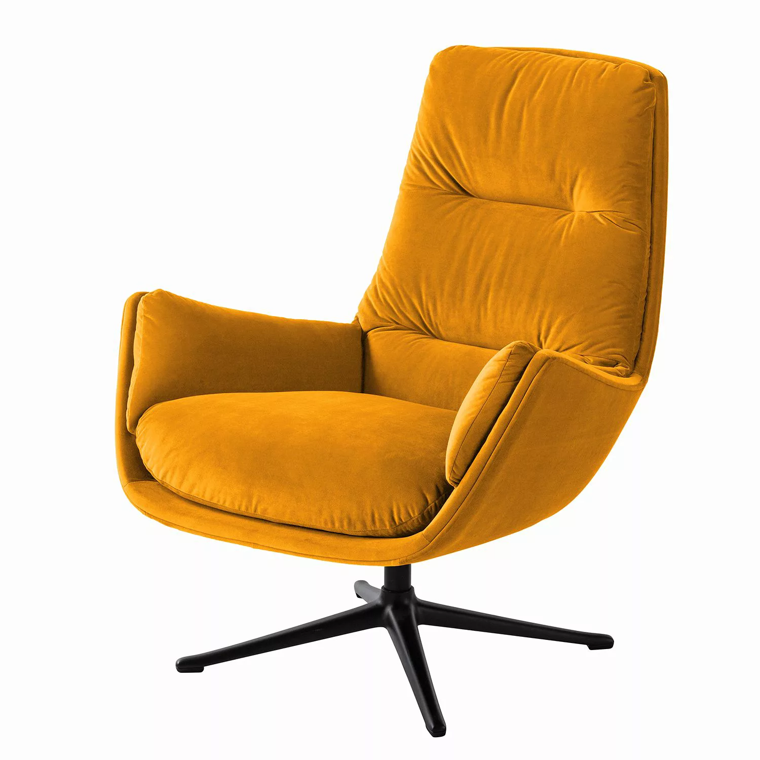home24 Studio Copenhagen Sessel Garbo IV Senfgelb Samt 83x94x97 cm (BxHxT) günstig online kaufen