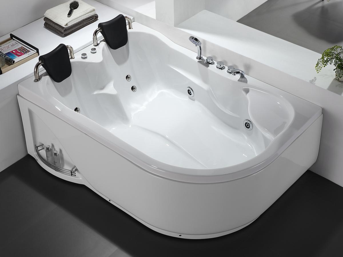 Whirlpool Badewanne - 2 Personen - 385 L - 181 x 121 x 65 cm - Ecke Links - günstig online kaufen