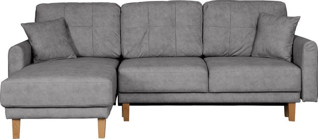 Home affaire Ecksofa "Triplo, Zierkissen, Schlaffunktion, B/T/H: 234/164/89 günstig online kaufen