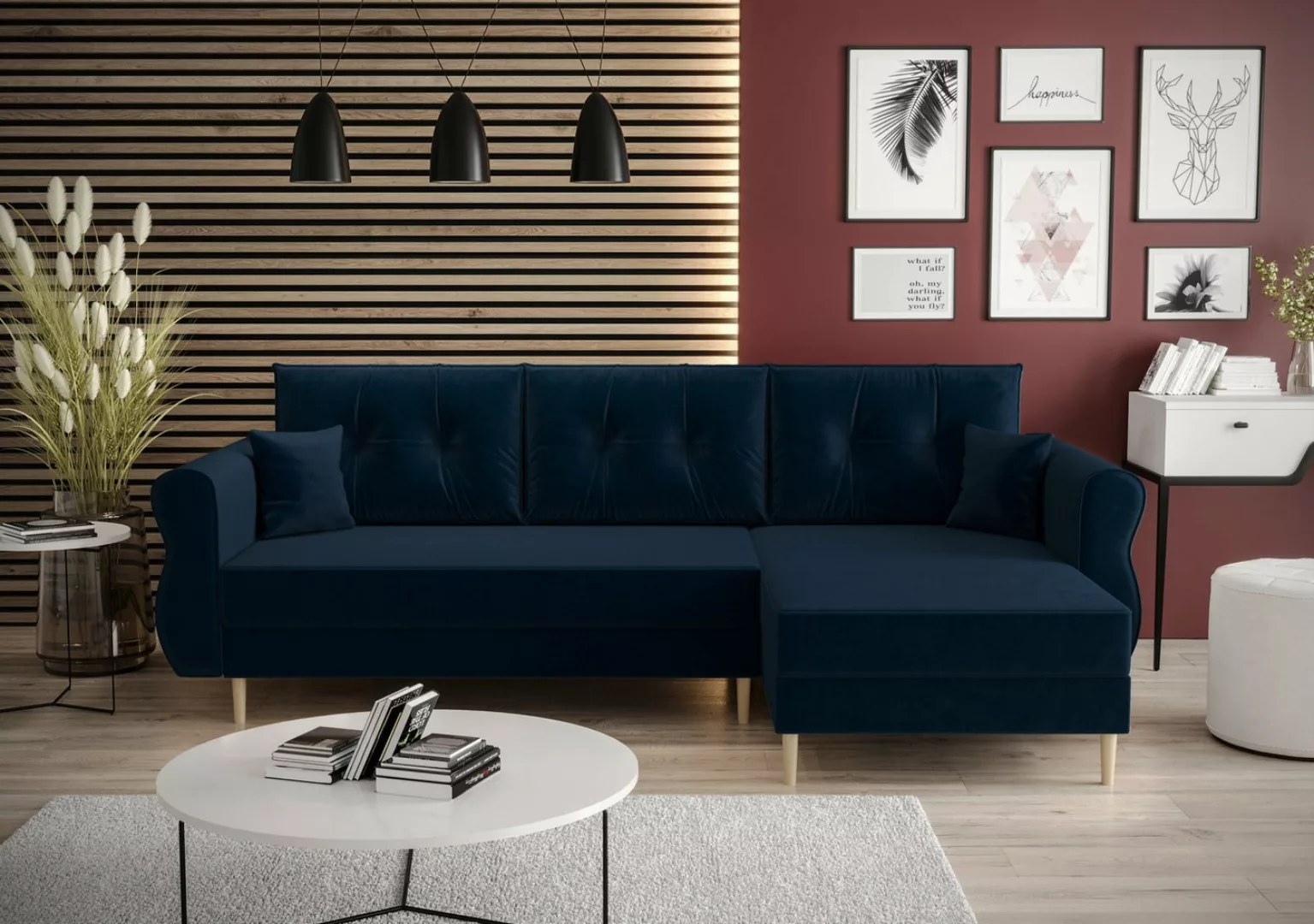 ALTDECOR Ecksofa APOL-L, Couch mit Schlaffunktion, Stauraum Wohnlandschaft günstig online kaufen