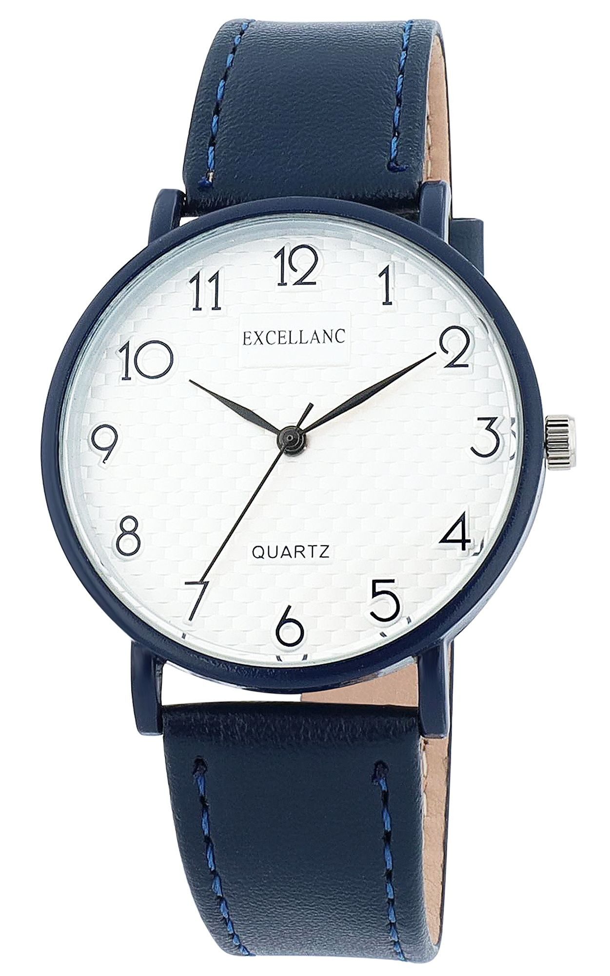 Excellanc Quarzuhr 1900304 mit Lederimitationsband, 3 günstig online kaufen