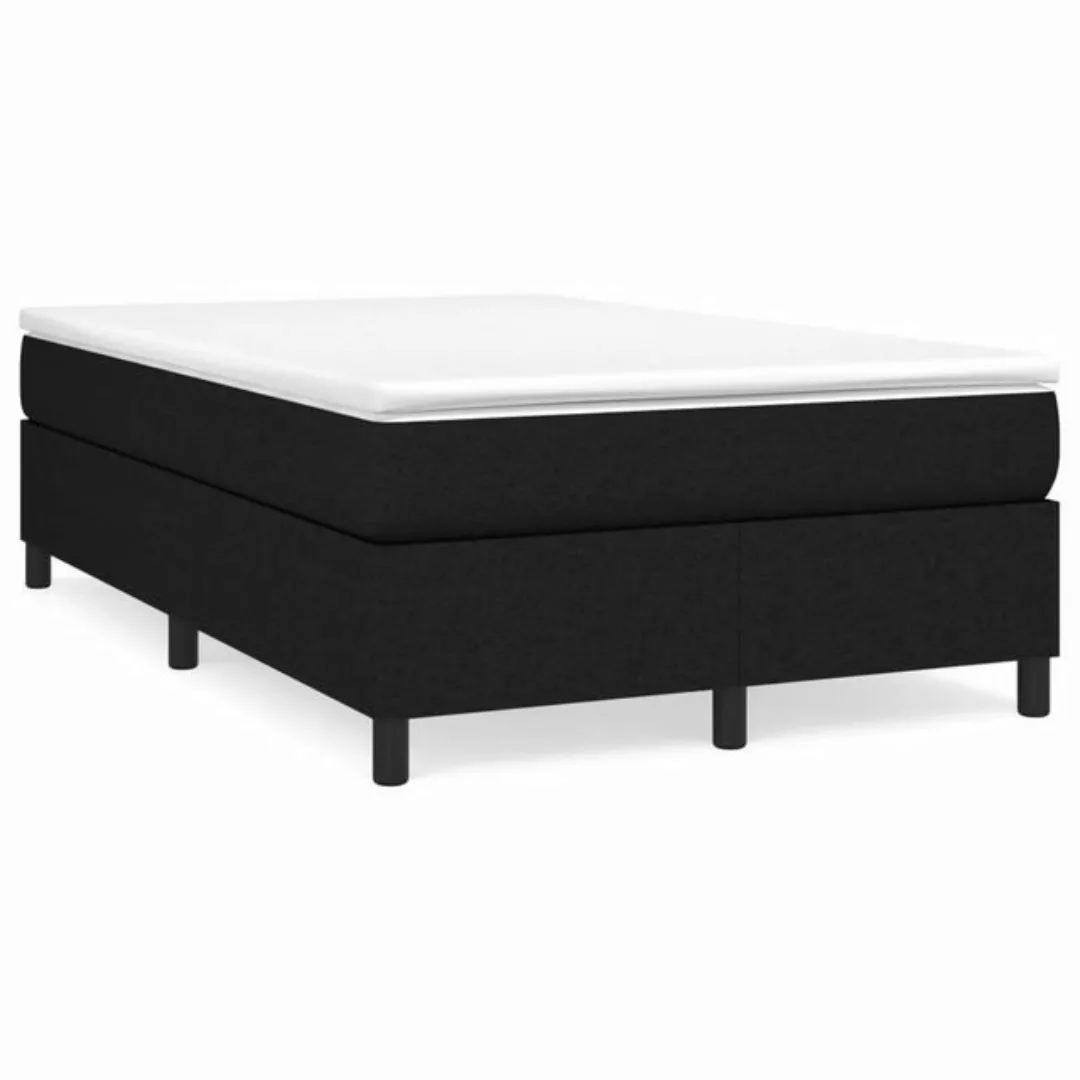 furnicato Bett Boxspringbett mit Matratze Schwarz 120x200 cm Stoff (1-tlg) günstig online kaufen