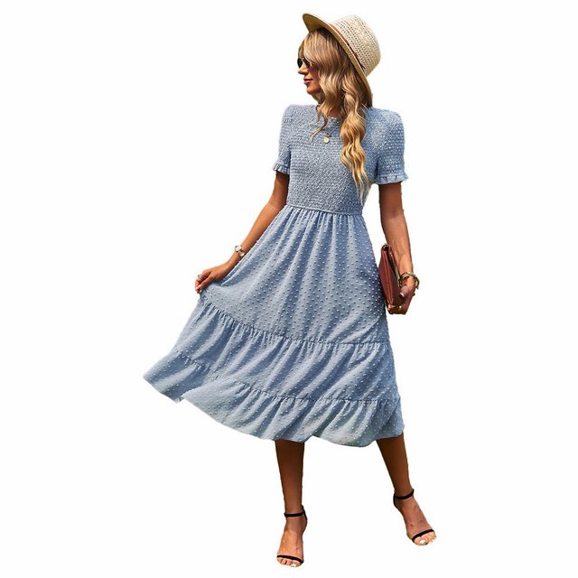 RUZU UG Strandkleid Modisches Damen-Amazon-Swing-Kleid, eleganter, schmaler günstig online kaufen