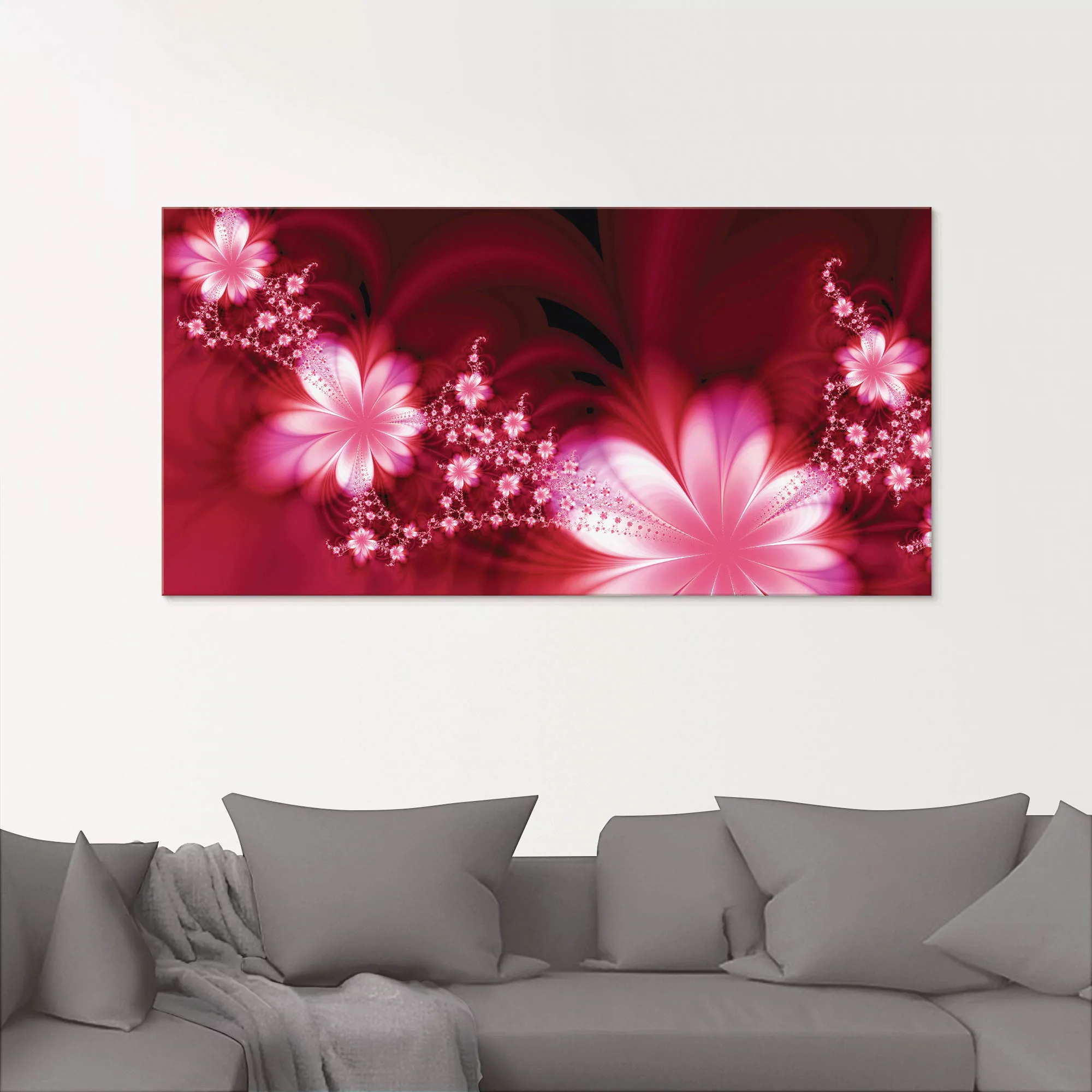 Artland Glasbild "Girlande aus Blumen", Blumen, (1 St.), in verschiedenen G günstig online kaufen