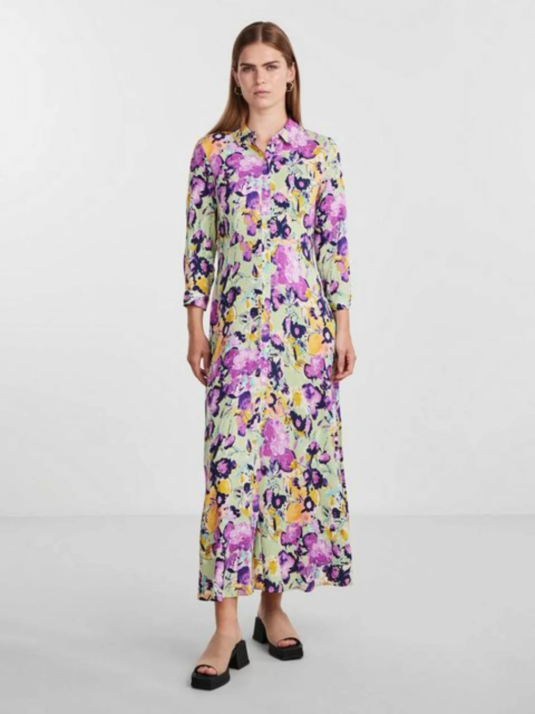 Y.A.S Hemdblusenkleid YASSAVANNA LONG SHIRT DRESS mit 3/4 Ärmel günstig online kaufen