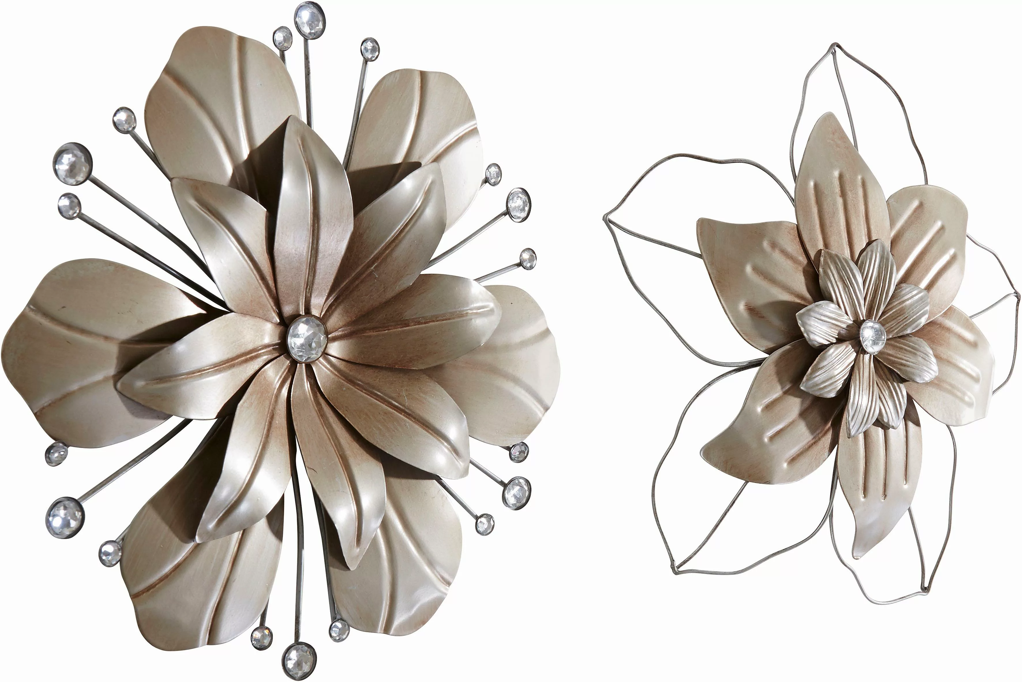 Home affaire Wanddekoobjekt "Blume", Wanddeko, aus Metall, mit Perlmutt Ver günstig online kaufen