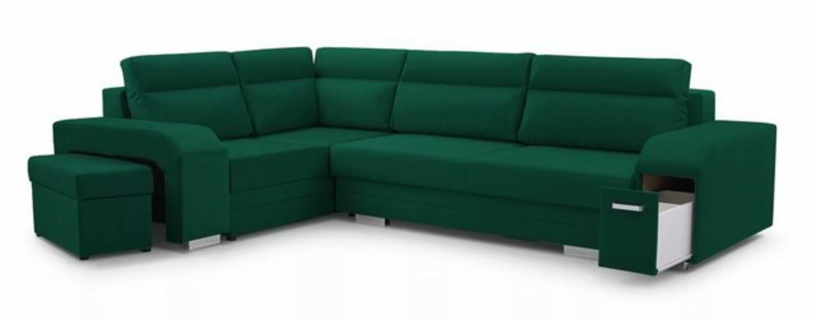 DB-Möbel Ecksofa "Aretas Monolit" mit Hocker und Minibar, mit Schlaffunktio günstig online kaufen