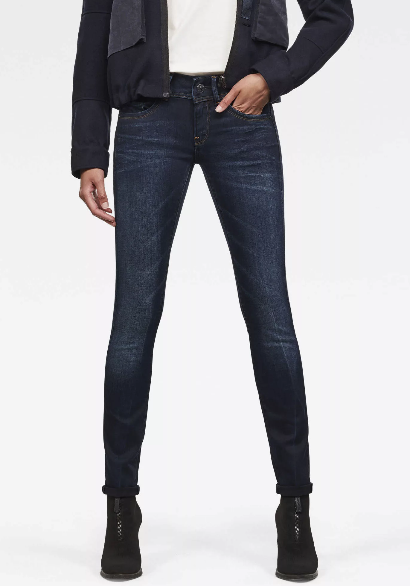 G-star Lynn Mid Waist Skinny Jeans 23 Medium Aged günstig online kaufen
