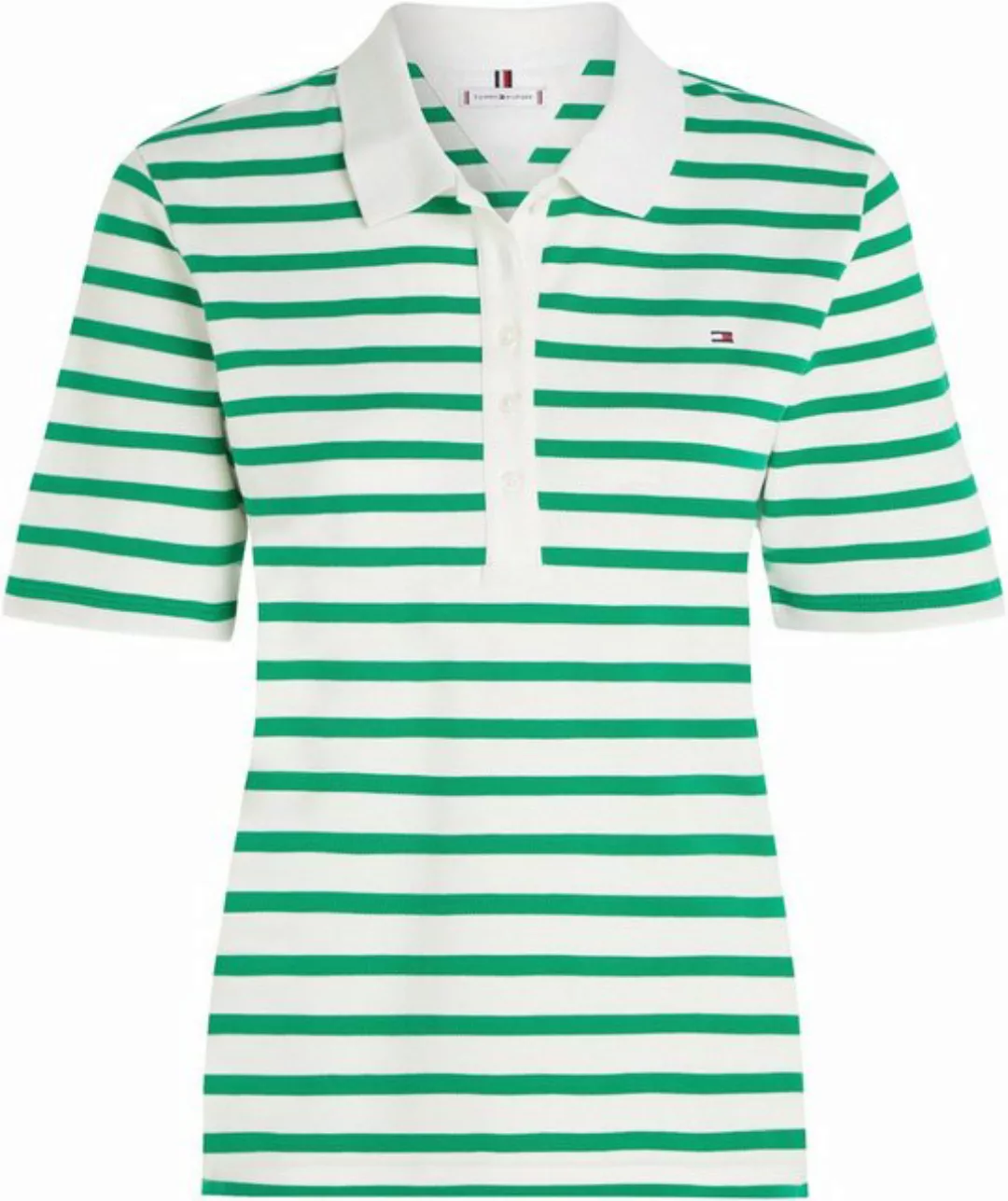 Tommy Hilfiger Poloshirt 1985 REG PIQUE STRIPE POLO SS mit dezenter Tommy H günstig online kaufen