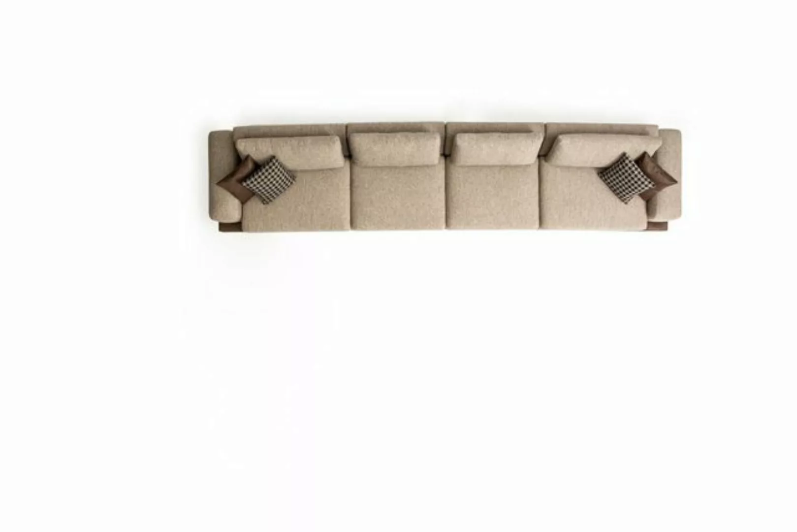 JVmoebel Big-Sofa Großes Beiges Sofa Polstermöbel Sechssitzer Designer Text günstig online kaufen