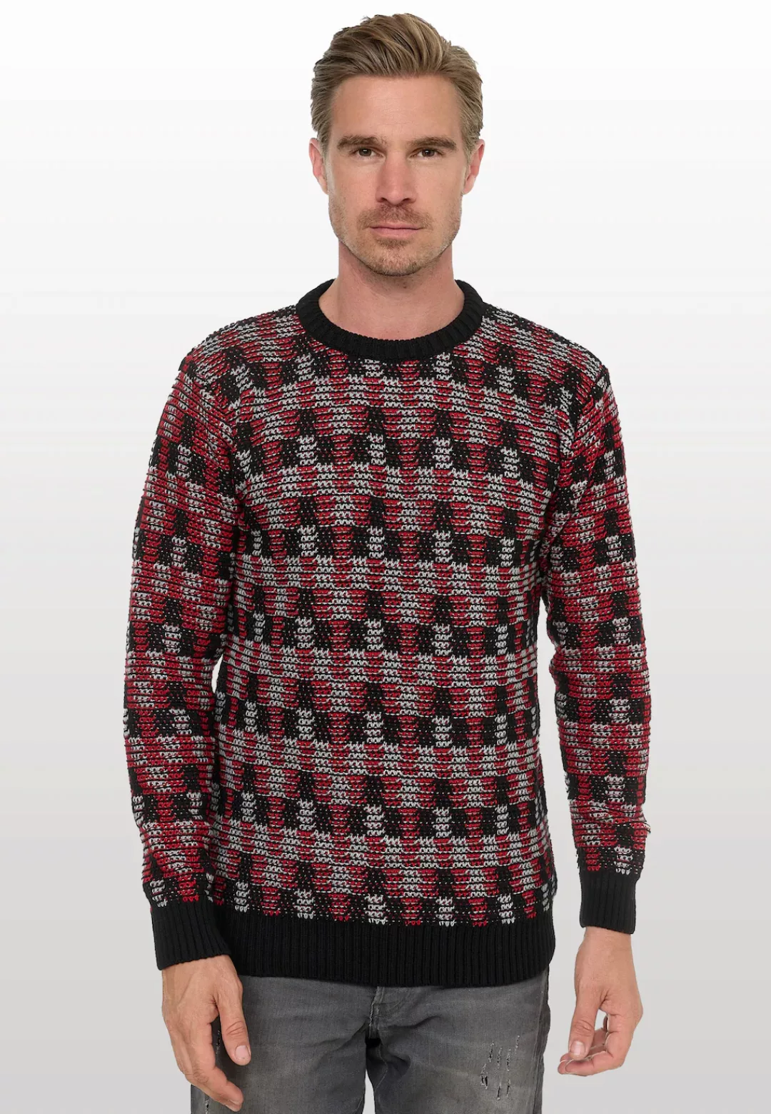 Rusty Neal Strickpullover, mit schöner Musterung günstig online kaufen