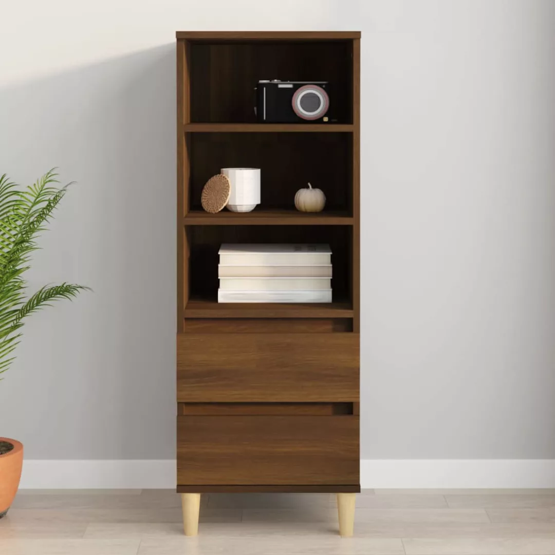 Vidaxl Highboard Braun Eichen-optik 40x36x110 Cm Holzwerkstoff günstig online kaufen