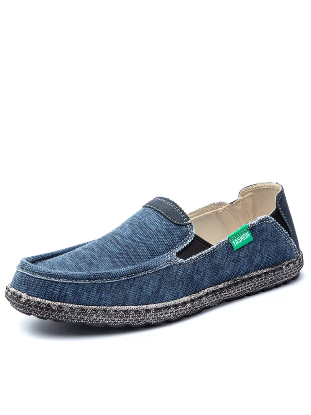 Herren Slipper aus verwaschenem Canvas, atmungsaktive Freizeitschuhe günstig online kaufen