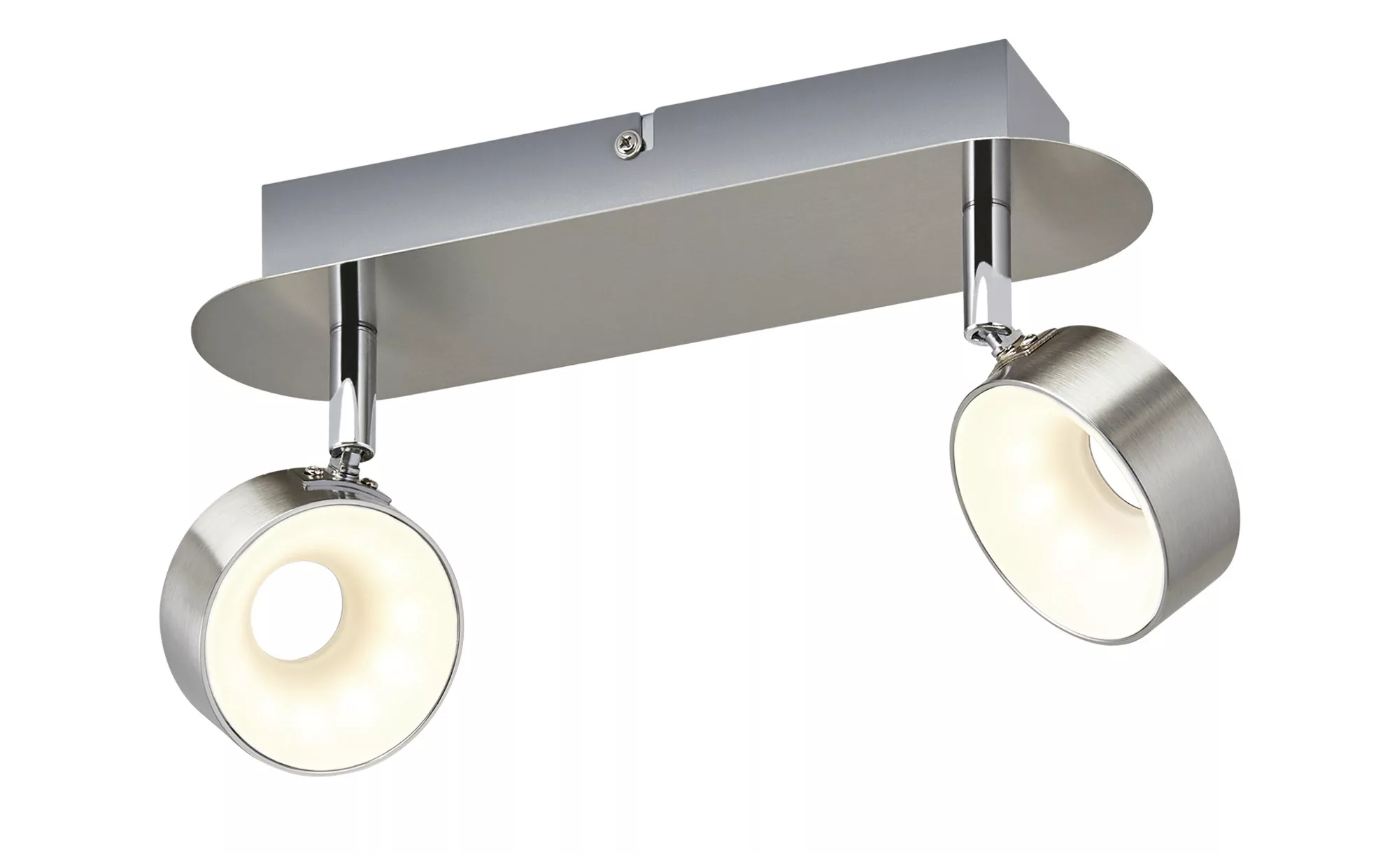 KHG LED-Spot, 2-flammig, Nickel matt - silber - 28 cm - 15 cm - 8 cm - Lamp günstig online kaufen