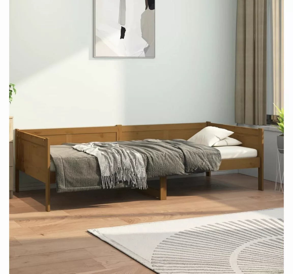 vidaXL Bett Tagesbett Honigbraun Massivholz Kiefer 90x200 cm günstig online kaufen