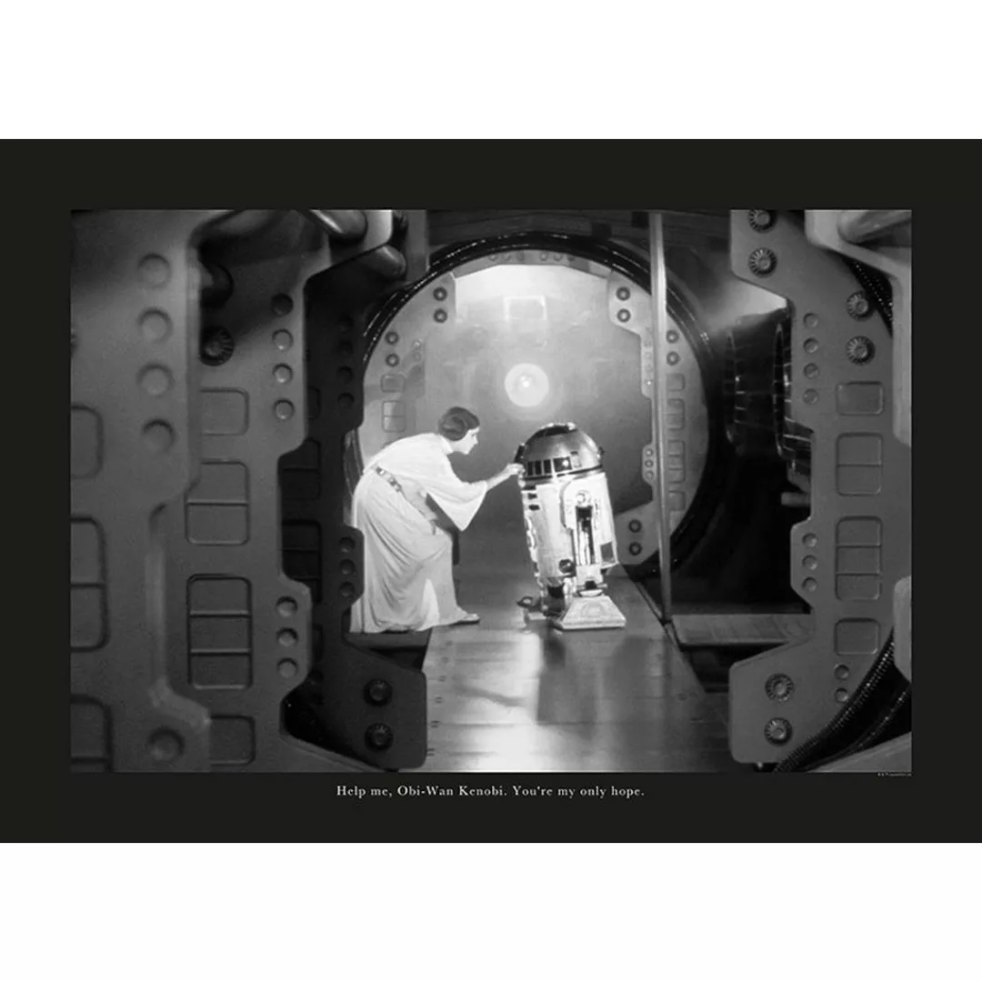 Komar Wandbild Star Wars Classic Leia R2D2 Quote Star Wars B/L: ca. 70x50 c günstig online kaufen