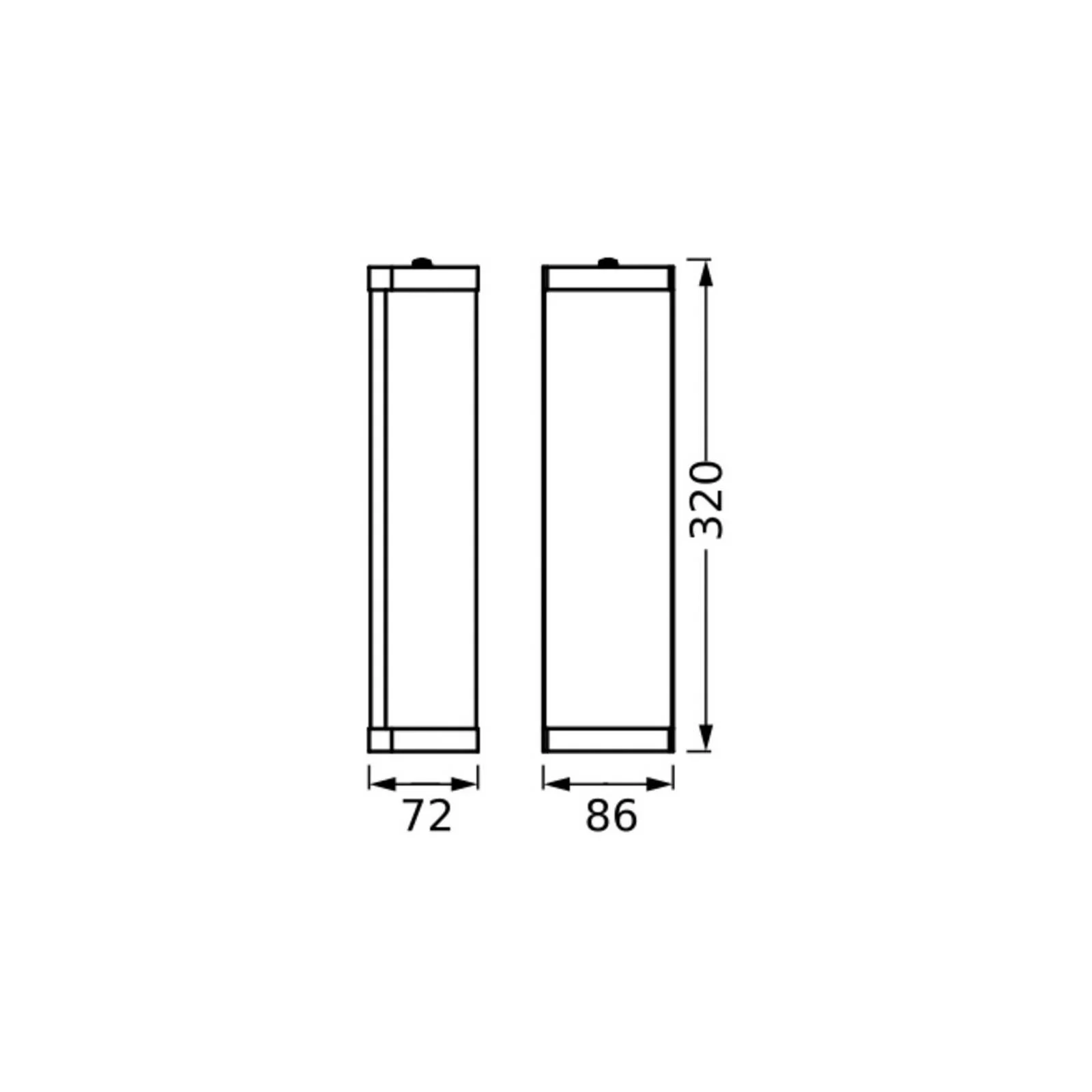 OSRAM Wandlampe BATHROOM, chrom Länge 32cm Metall/Glas IP44 günstig online kaufen