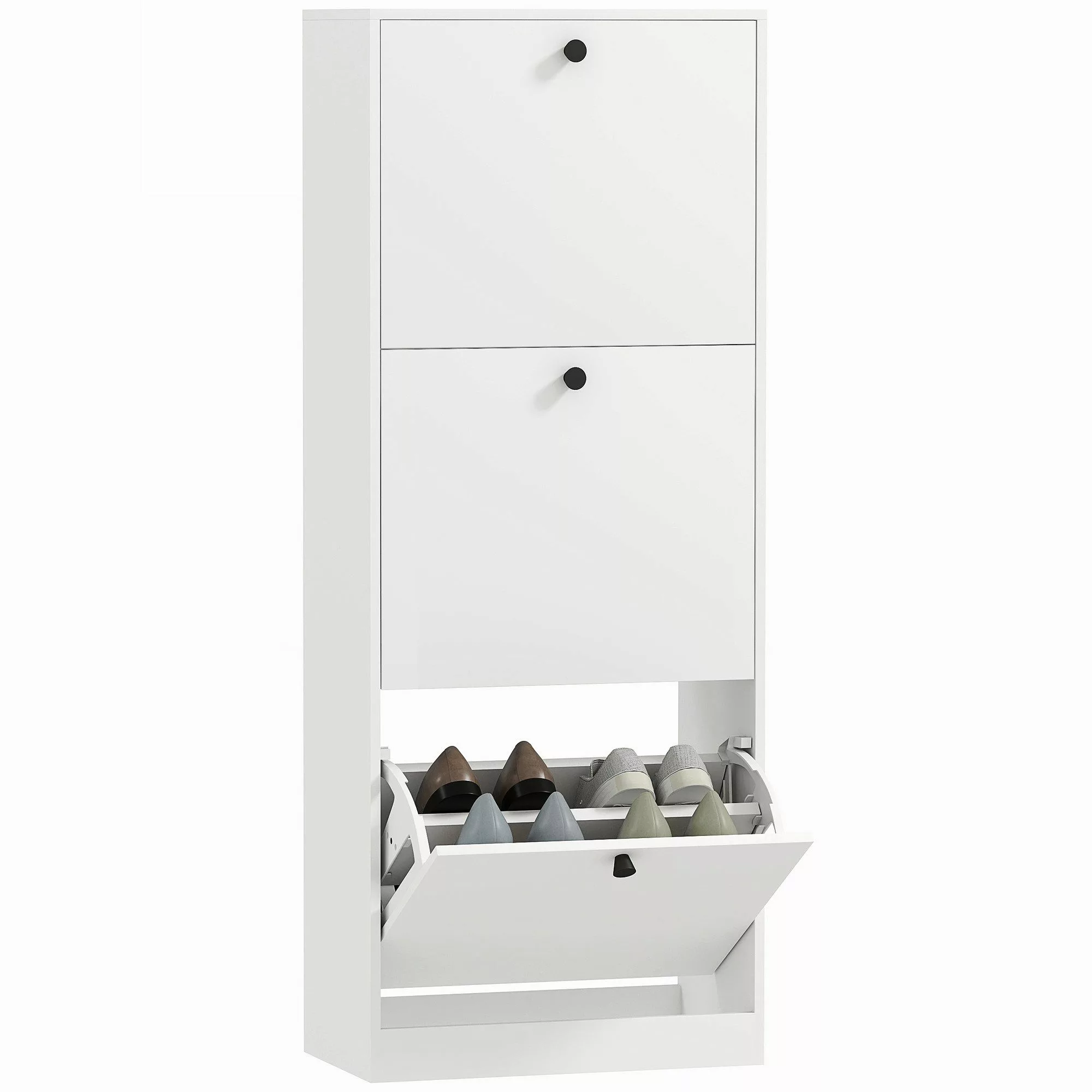 HOMCOM Schuhschrank Schuhregal mit Verstellbar Trennwand, günstig online kaufen