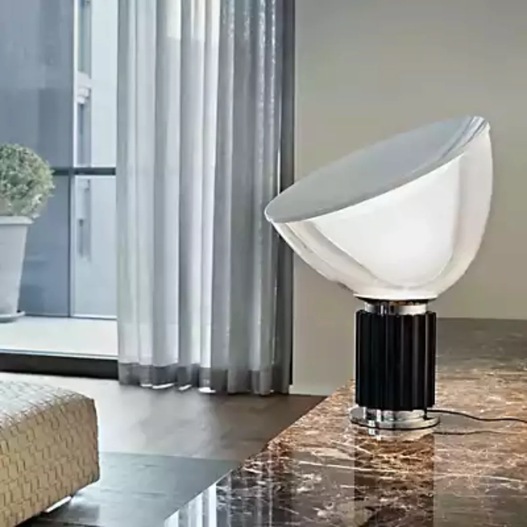 Flos Taccia Tischleuchte LED, aluminium - Glas - 64,5 cm günstig online kaufen