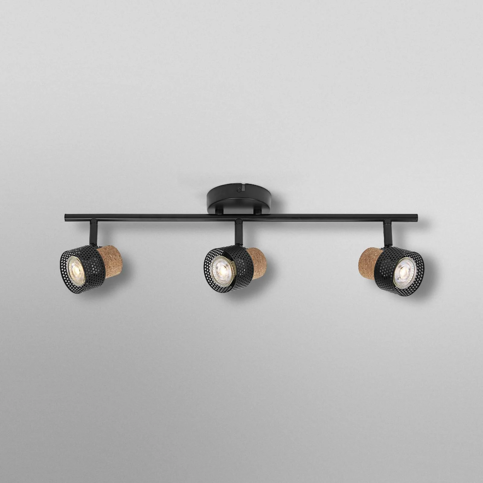 OSRAM Deckenstrahler CORK, schwarz, 3 Spots GU10-LED 927 dim günstig online kaufen