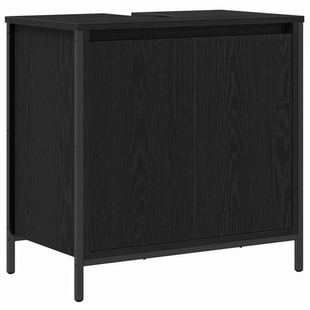 vidaXL Badezimmerspiegelschrank Waschbeckenunterschrank Schwarz 60x34,5x60 günstig online kaufen