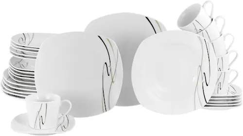 CreaTable Kombiservice »Amelie Piazza, Kombi-Service 30-tlg«, (Set, 30 tlg. günstig online kaufen