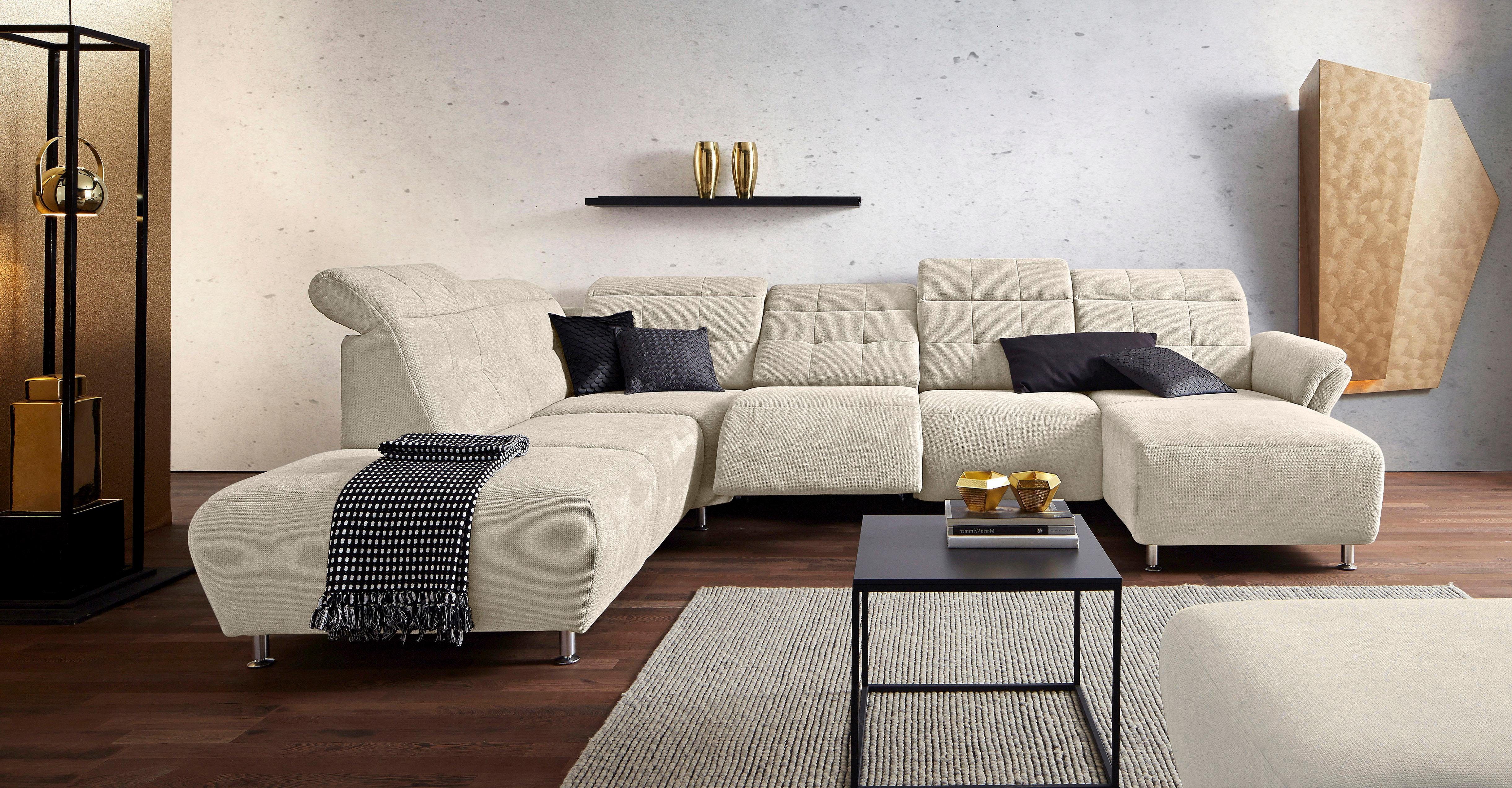 Places of Style Wohnlandschaft "Manhattan U-Form", 2 Sitze mit elektrischer günstig online kaufen
