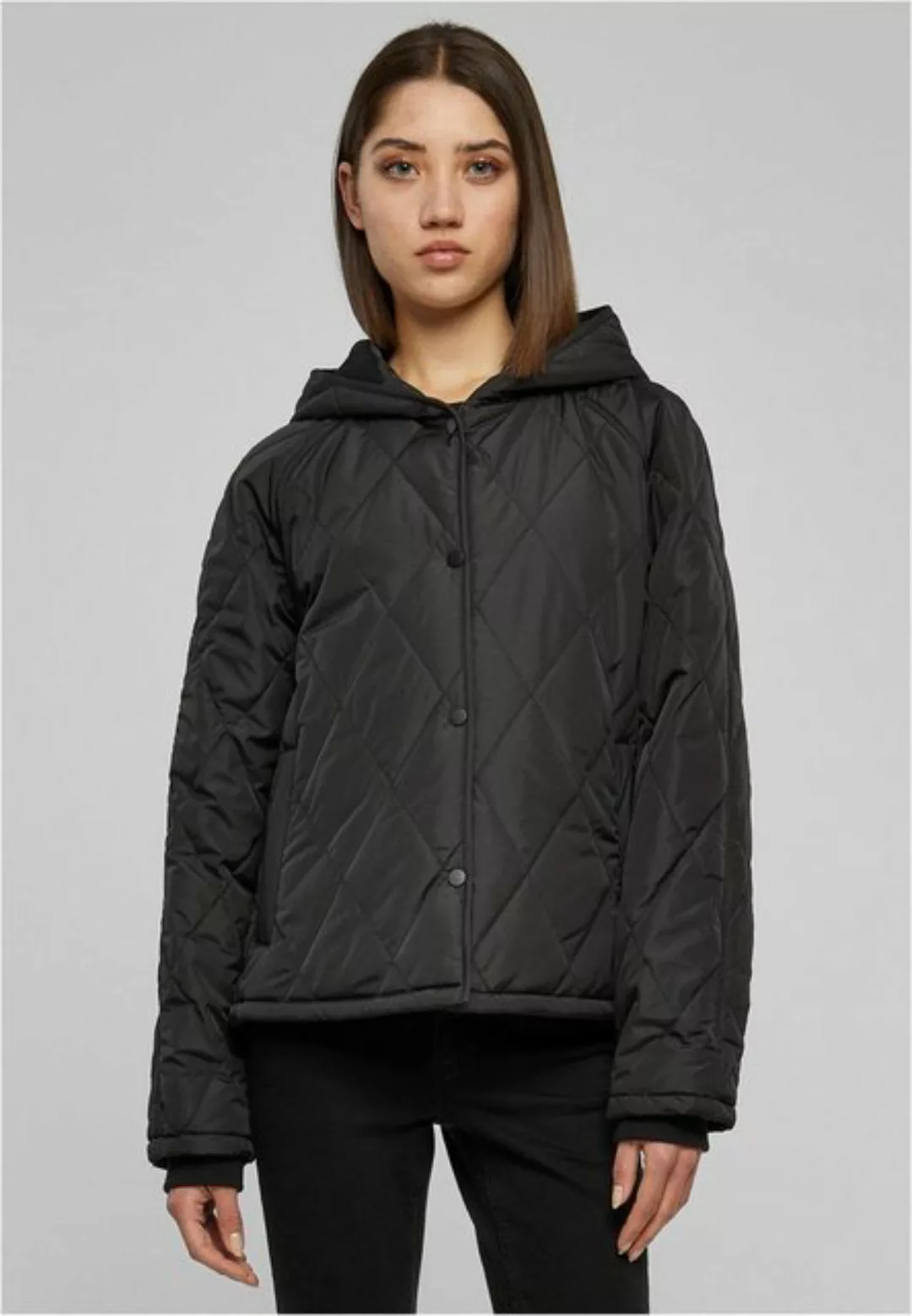 URBAN CLASSICS Outdoorjacke Ladies Oversized Diamond Quilted Hooded Jacket günstig online kaufen