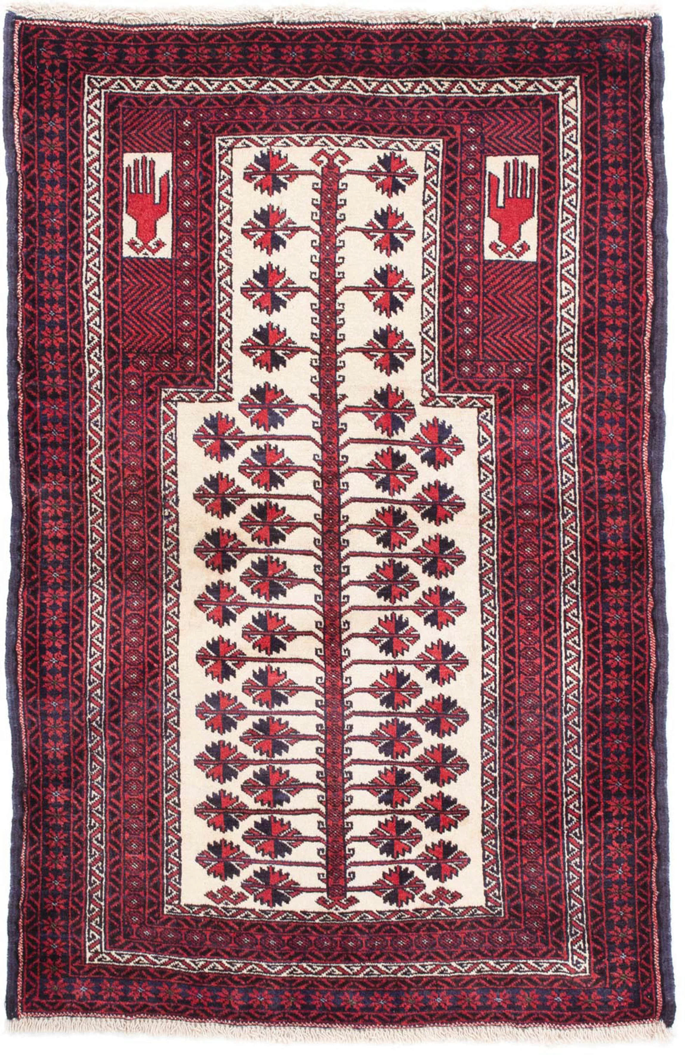 morgenland Orientteppich »Belutsch - 136 x 89 cm - rot«, rechteckig günstig online kaufen
