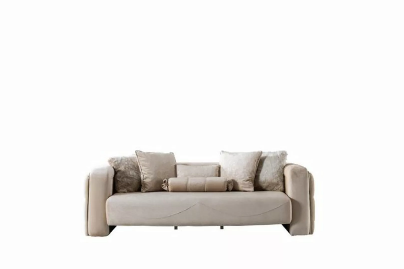 Xlmoebel Sofa Neues luxuriöses Chesterfield-Polstersofa in Beige für das Wo günstig online kaufen