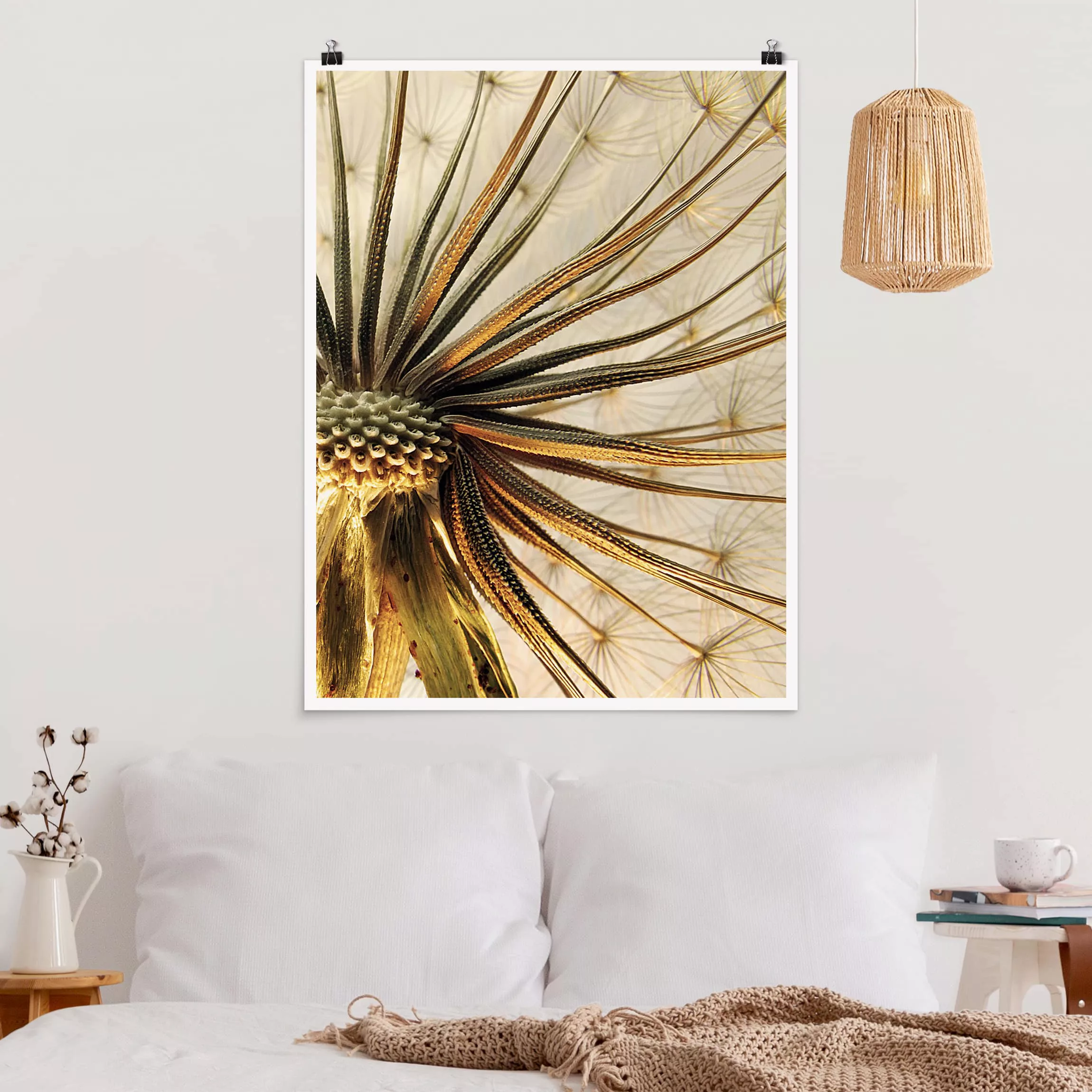 Poster Blumen - Hochformat Dandelion Close Up günstig online kaufen