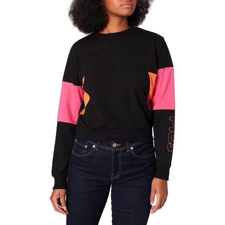 Fila Parastu Cropped Sweatshirt S Black / Beetroot Purple / Mandarin Orange günstig online kaufen