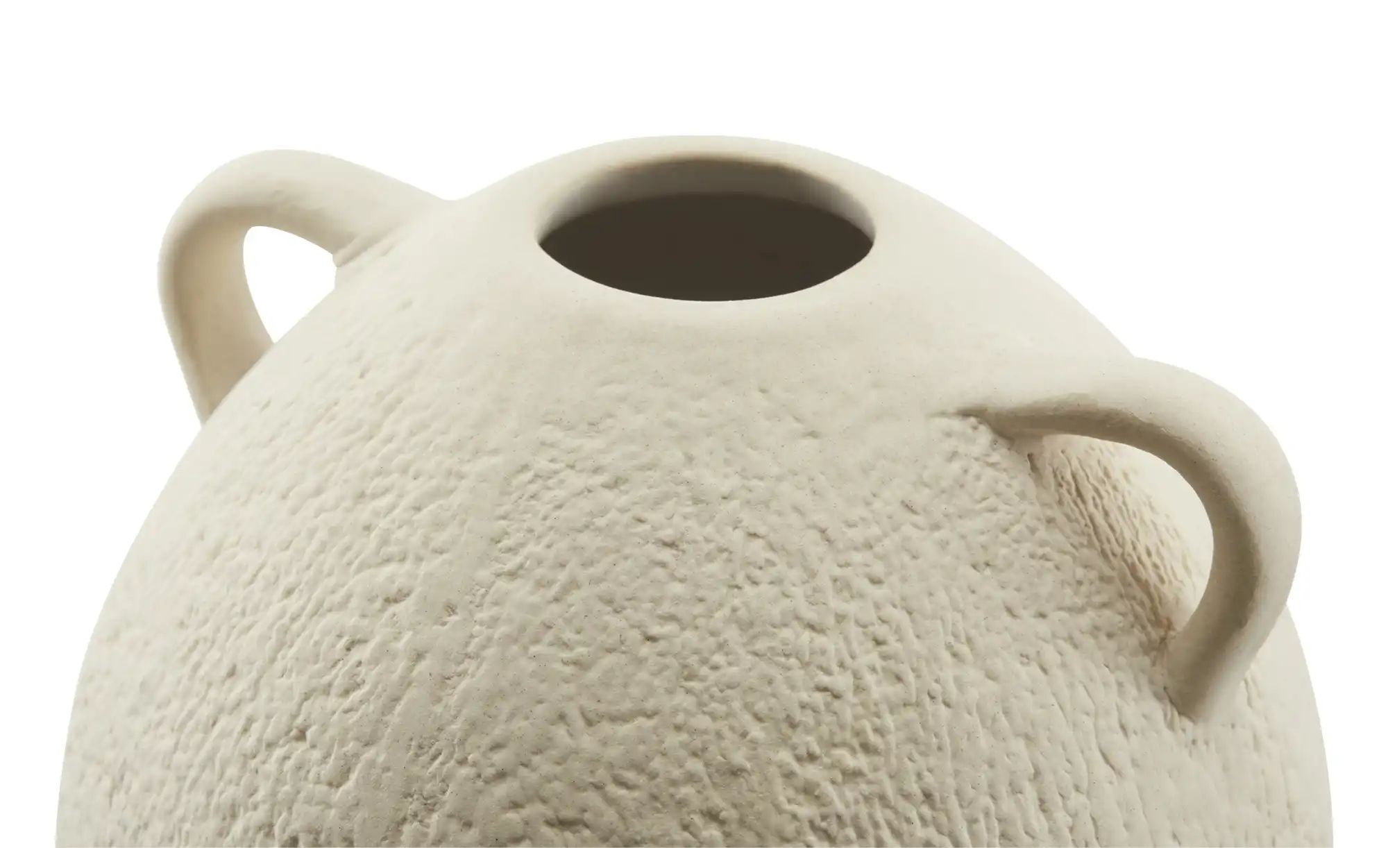 HOME STORY Vase   ¦ creme ¦ Steinzeug ¦ Maße (cm): H: 10,16  Ø: 11.43 Acces günstig online kaufen