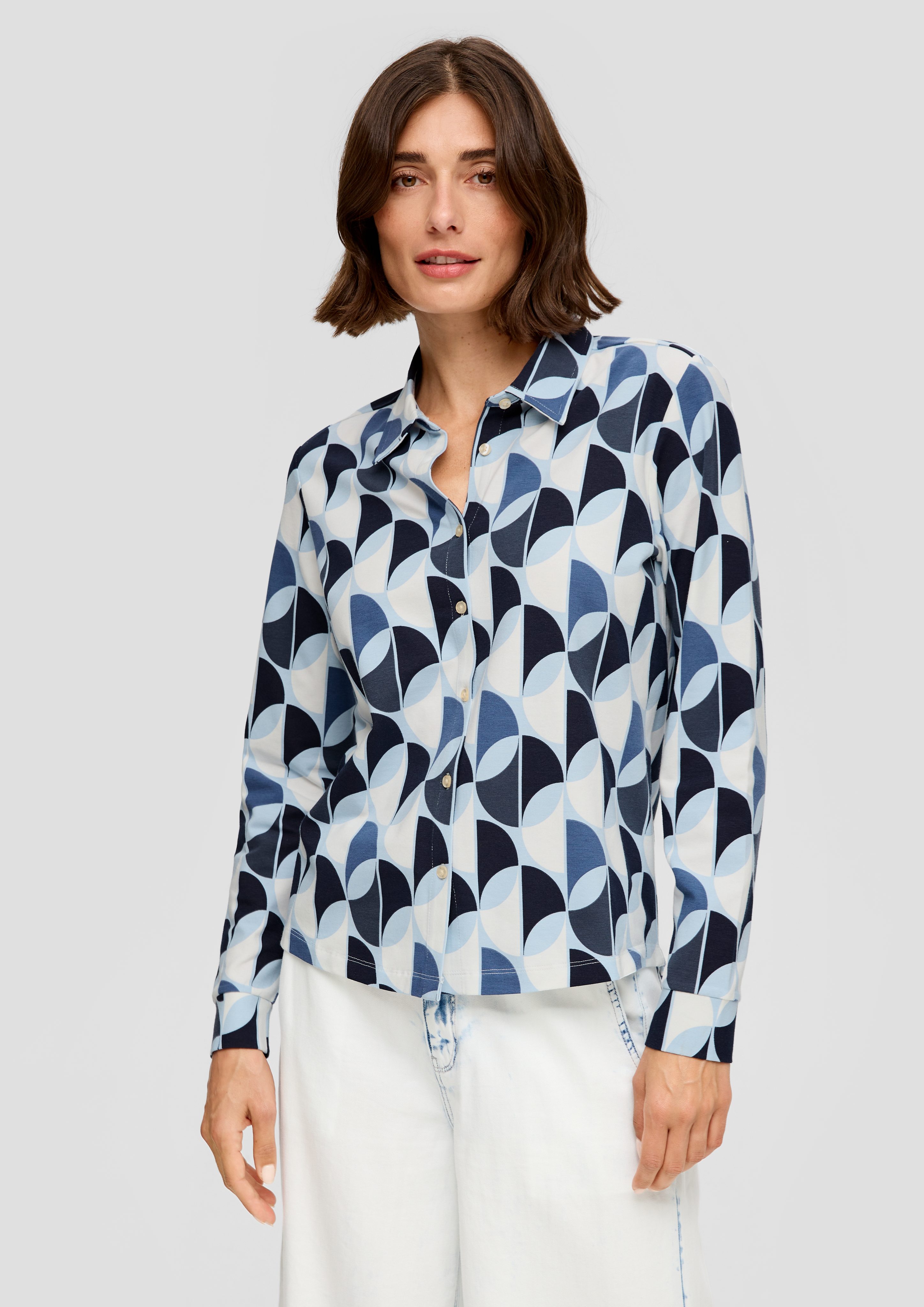 s.Oliver Langarmshirt Elastische Jerseybluse günstig online kaufen