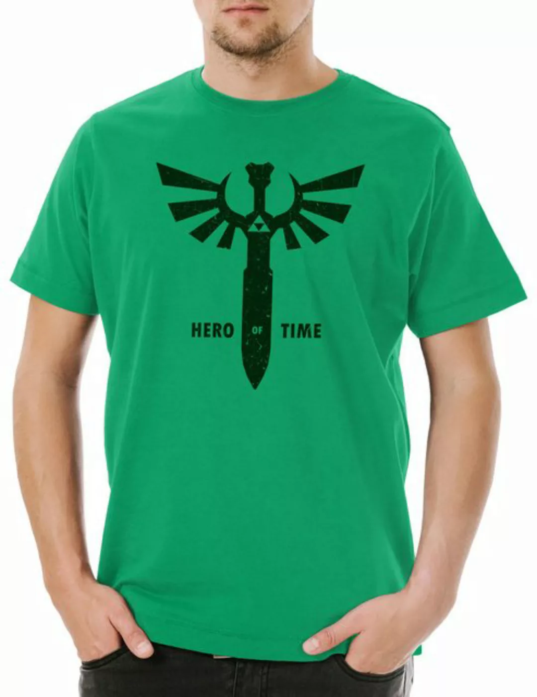 Urban Backwoods Print-Shirt Hero Of Time Herren T-Shirt Legend Link Symbol günstig online kaufen