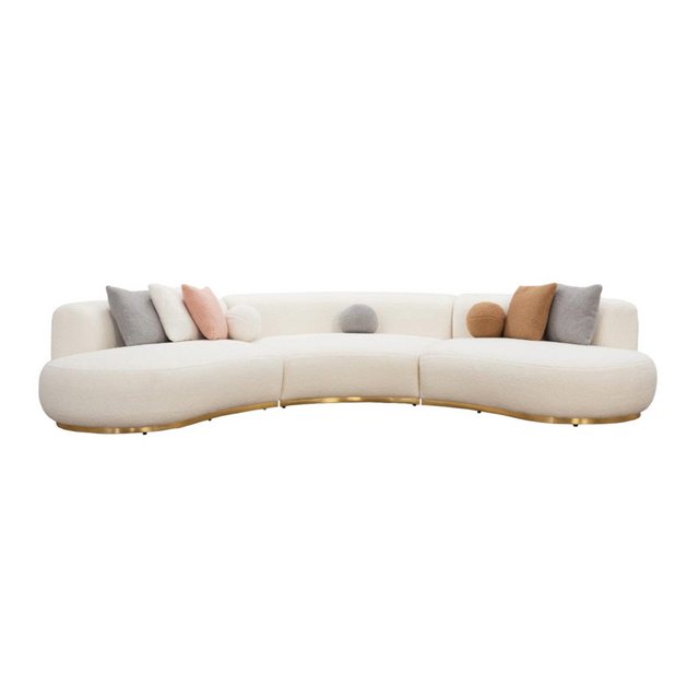 Xlmoebel Sofa Grosse Eckcouch Ovale Wohnlandschaft Stoffsofa Möbel, 1 Teile günstig online kaufen