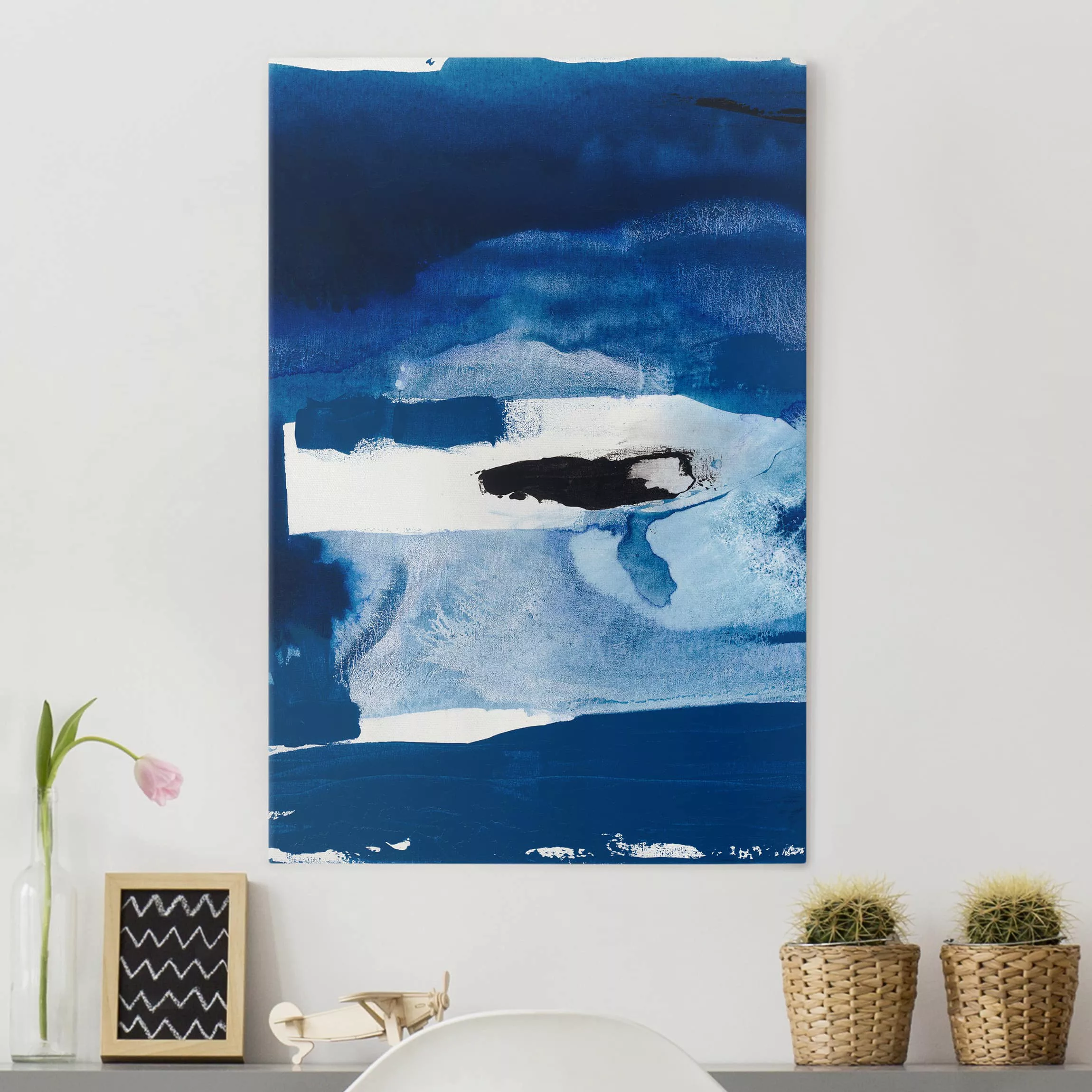 Leinwandbild Abstrakt - Hochformat Tag am Meer III günstig online kaufen