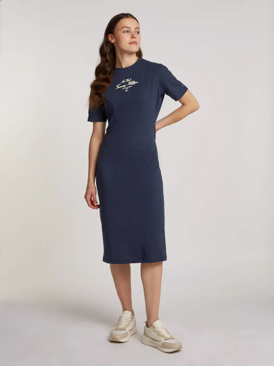 Tommy Hilfiger Shirtkleid "REG SCRIPT TEE DRESS SS", mit Logoschriftzug günstig online kaufen