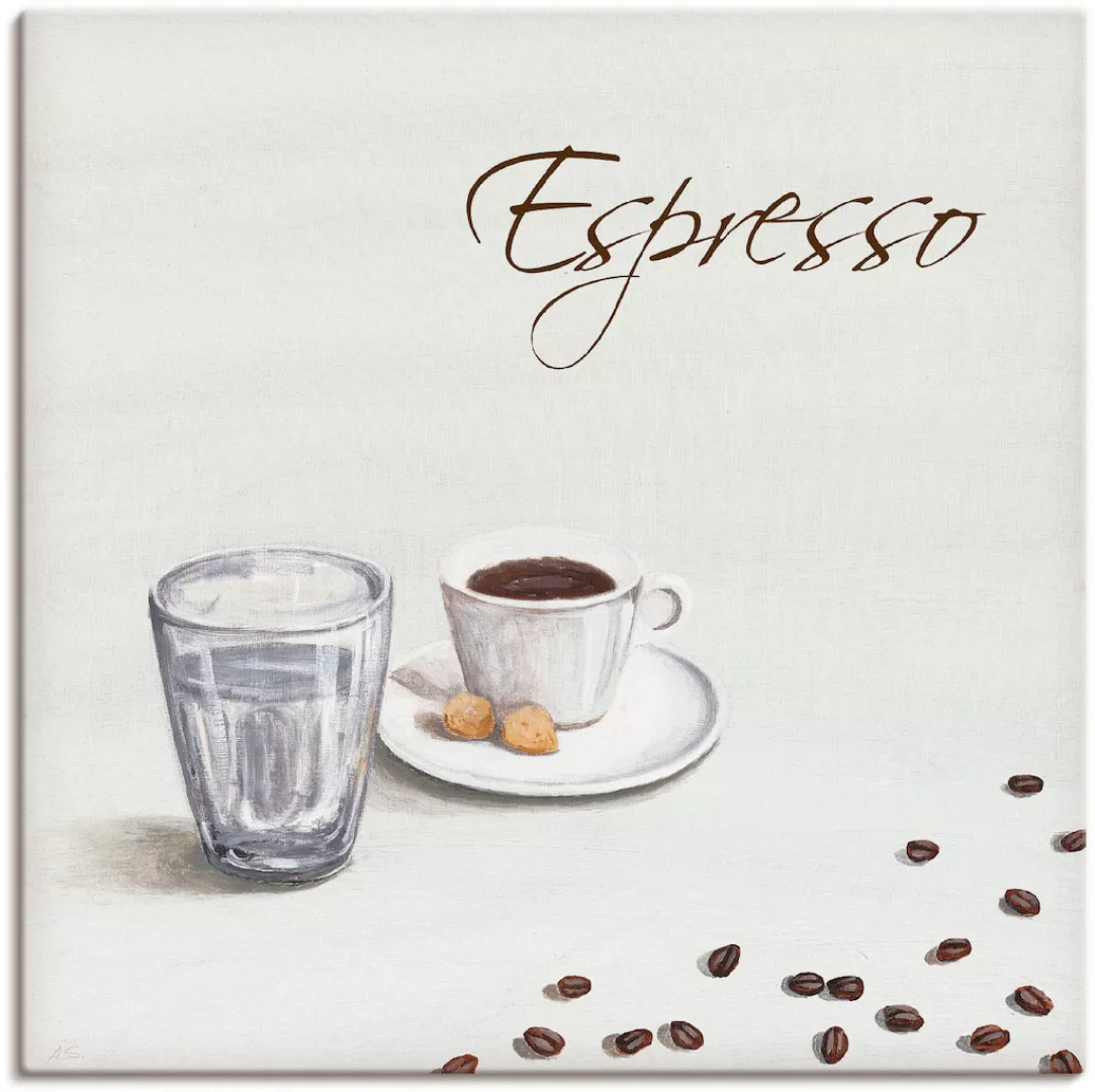 Artland Leinwandbild »Espresso III«, Getränke, (1 St.), auf Keilrahmen gesp günstig online kaufen