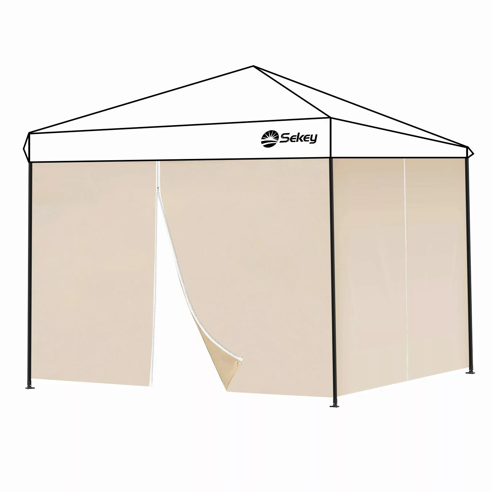 Sekey Pavillonseitenteil 2x Seitenwand Pavillon 3m günstig online kaufen