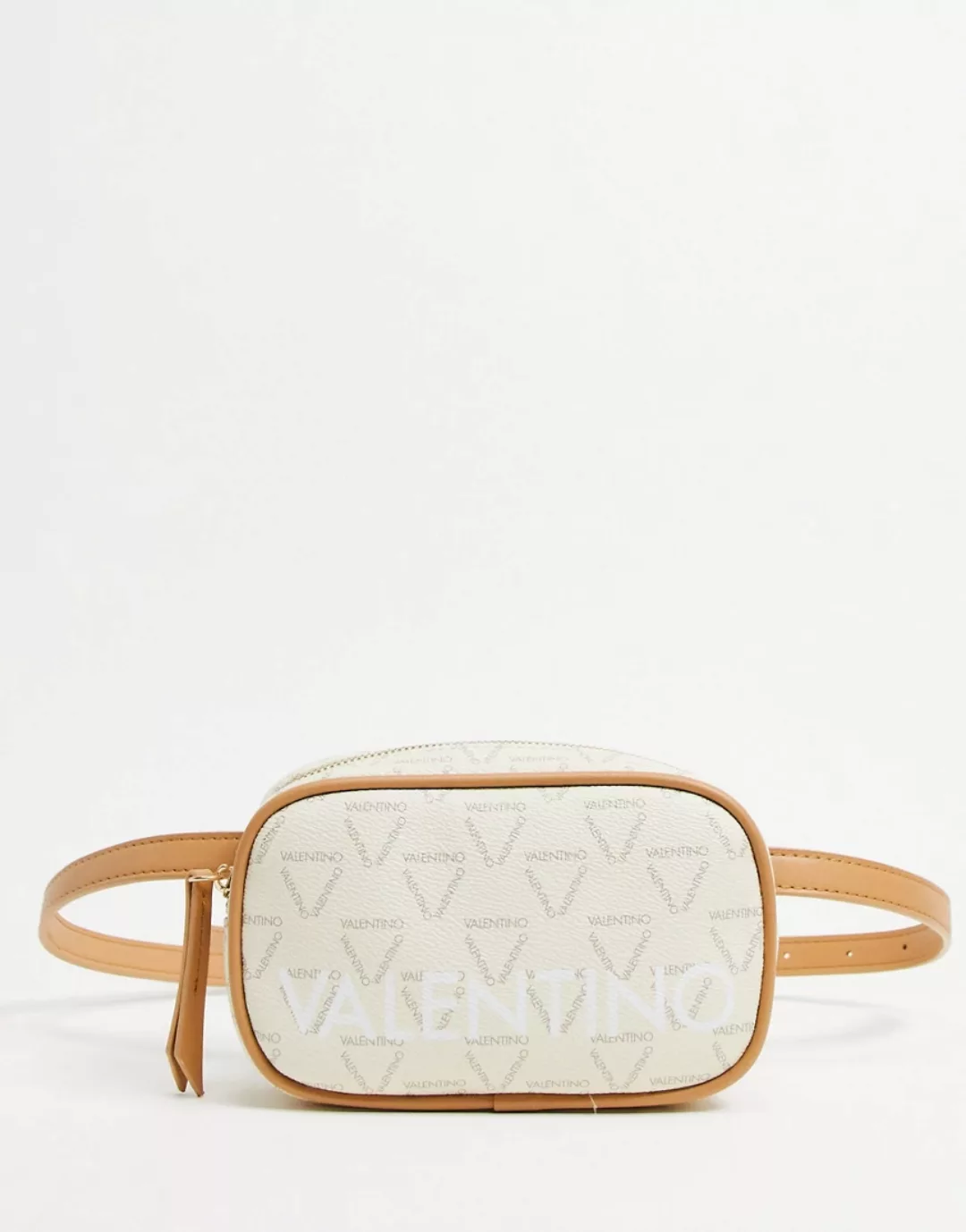 Valentino Bags – Liuto – Monogramm-Umhängetasche in Weiß günstig online kaufen