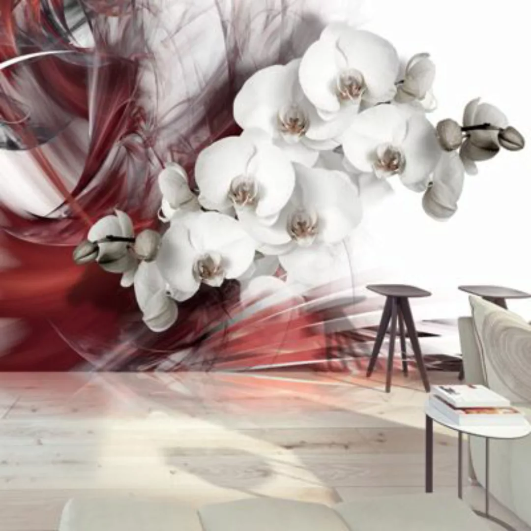 artgeist Fototapete Orchid in red mehrfarbig Gr. 100 x 70 günstig online kaufen