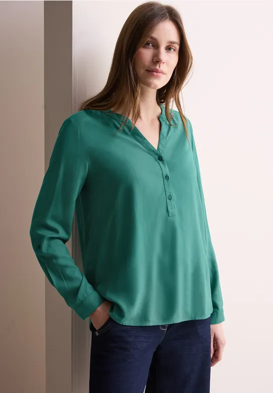 Bluse in Unifarbe günstig online kaufen