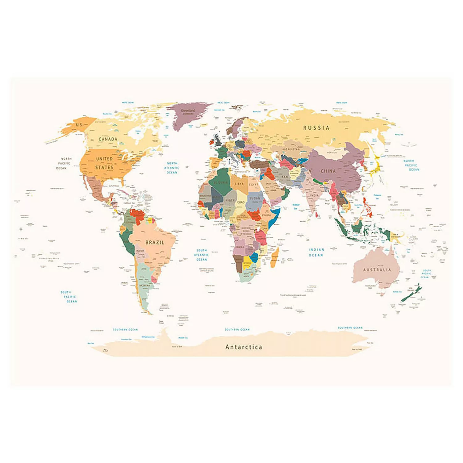 home24 Fototapete World Map günstig online kaufen