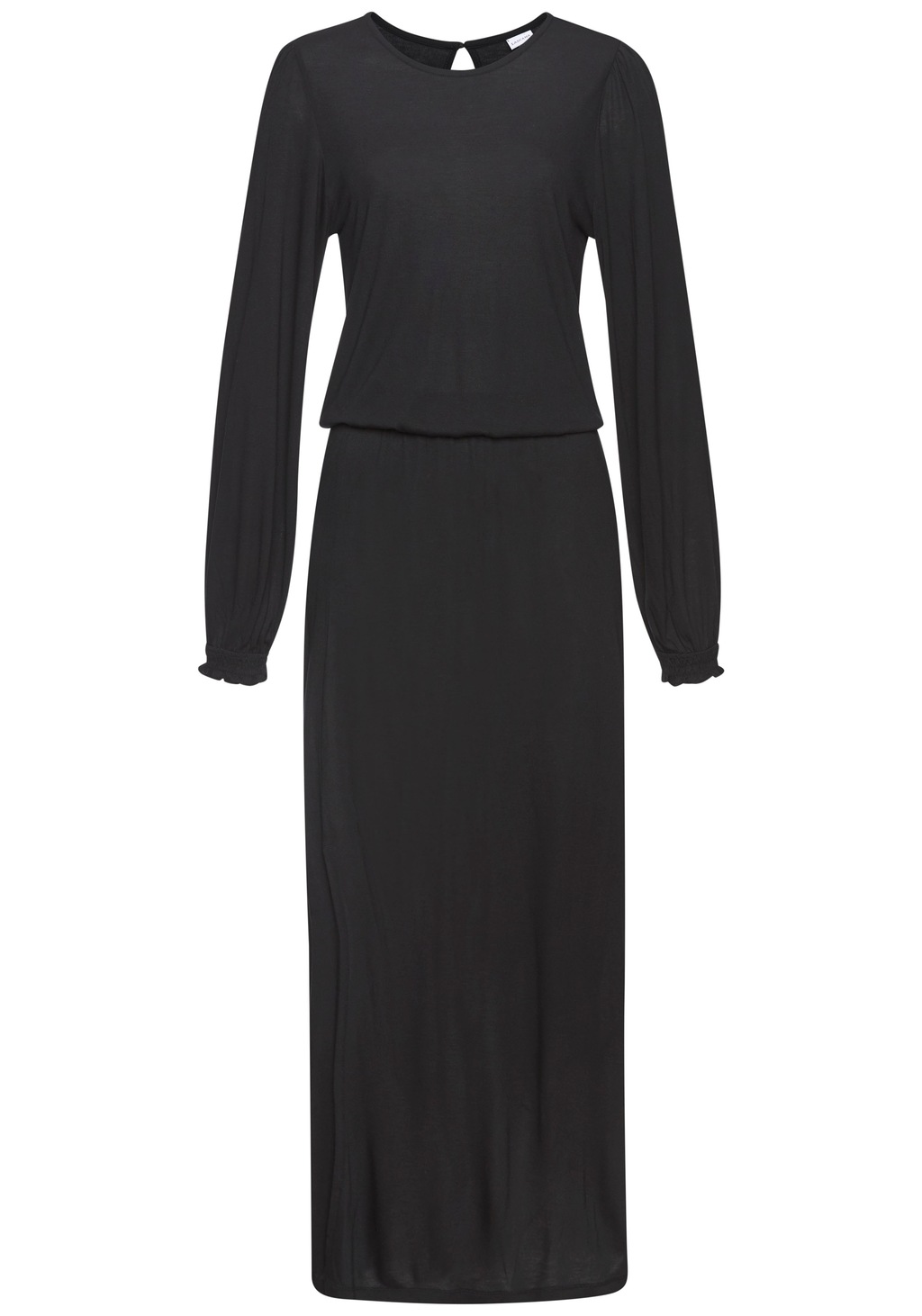 LASCANA Maxikleid, mit seitlichem Schlitz, schlichtes Jerseykleid, Basic günstig online kaufen